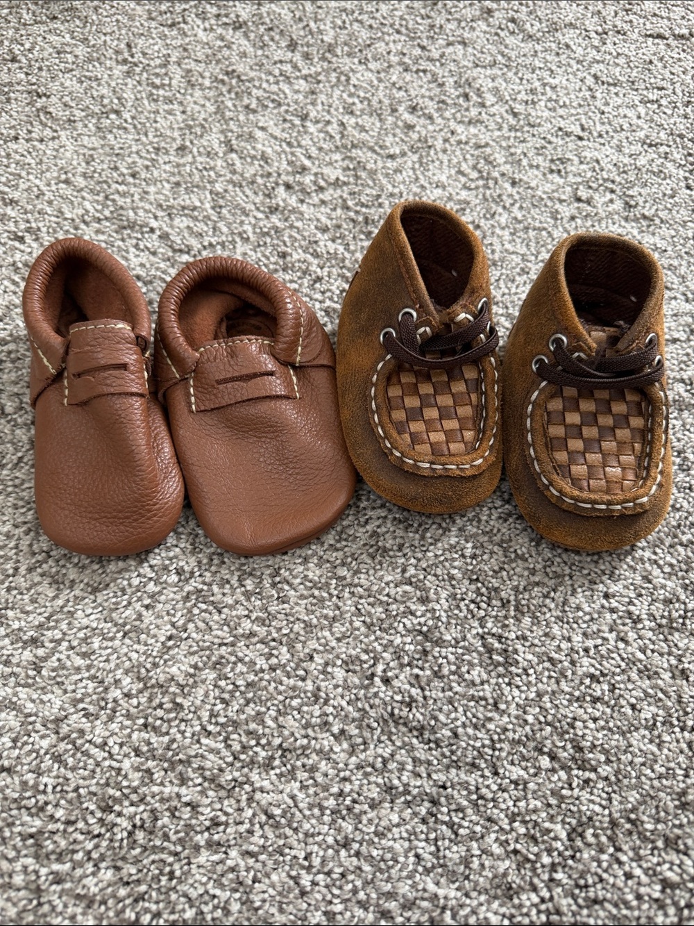 Twisted X Brown Baby Moccasins & Suede-Look Boat Shoes Set